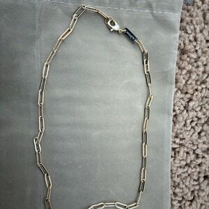 Machete Petite Paperclip Chain Necklace in 14k plated gold
